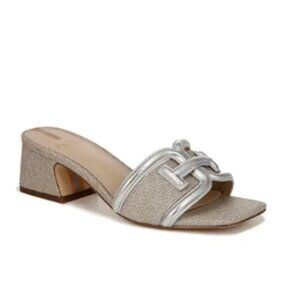 Sam Edelman Waylon Slide Sandal Silver WVE/LEA 10M